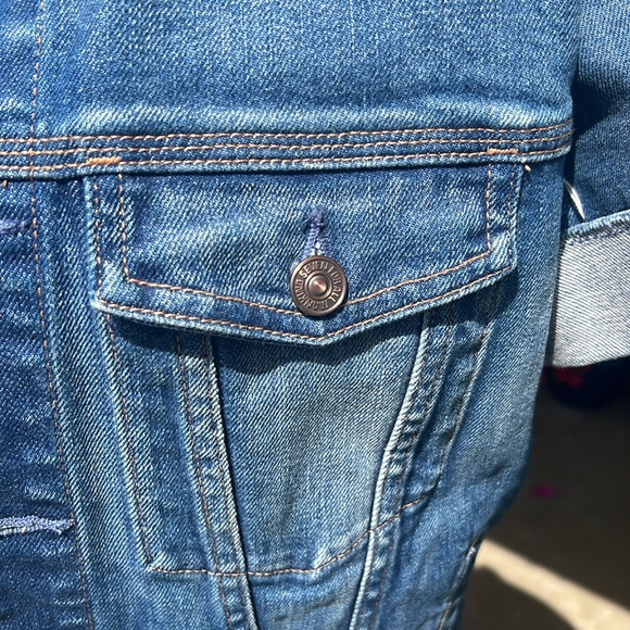 7 For All Mankind Short Sleeves Denim Jacket NWOT - Picture 4 of 13
